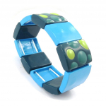 NOA [K0206] - Bracelet Cr&eacute;ateur 'Coloriage' bleu vert mėlyna