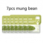 7 vnt Mung Bean molio veido kaukė nulupama nuo spuogų ink&scaron;tirų &scaron;alinimo balinanti drėkinanti odos priežiūra 7pcs