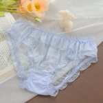 Moteri&scaron;kos apatinės kelnaitės Sexy Dot Flounce Apatinis trikotažas Permatomos nėriniuotos kelnės lankelio puo&scaron;mena margintos kelnaitės kvėpuojančios tinklinio audinio kelnaitės XL