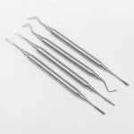 Dantų periotomų rinkinys Dantų nuėmiklis Perio su pjūklinio danties kontūravimo įdėjimu Periodonto chirurginio implanto įrankiai Odontologo įrankiai 4 pcs mixed set gray