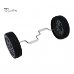 Parrot Balance žaislas Mini Dvigubos eilės riedučiai Pet Small Bird Intelligence Interaktyvus treniruojamas žaislas Rotary Wheels Pauk&scaron;čių dviratis juoda