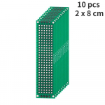 4&ndash;40 vnt. universaliosios PCB grandinės prototipų plok&scaron;tės dvipusės duonos plok&scaron;tės 2x8 3x7 4x6 5x7 7x9 cm juostos plok&scaron;čių prototipų plok&scaron;tės &bdquo;pasidaryk pats&ldquo; elektroninis rinkinys 10 pcs 2 x 8 cm