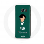Coque pour Samsung Galaxy S6 Edge Squid Game Seong Gi hun Num&eacute;ro 456