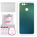 apgo Protective Skin Sticker for the back compatible with Huawei nova 2, Wrap Film, Foil, Vinyl - Pattern Carbon Chameleon CAKA1