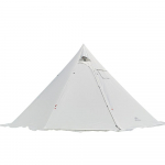 4&ndash;6 žmonių &bdquo;Tipi&ldquo; kar&scaron;ta palapinė su krosnelės lizdu Camping Pyramid Teepee palapinė, skirta kempingams turistams žygiams balta