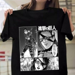 Japoni&scaron;ki Anime Attack On Titan Graphic Print mar&scaron;kinėliai Unisex Unisex Fashion Casual Crew Neck trumpomis rankovėmis plius dydžio unisex mar&scaron;kinėliai 4XL