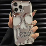 3D Skull Ghostface telefono dėklas, skirtas iPhone 14 15 16 ProMax 11 12 13 Pro Max 16 Plus Samsung S24 S23 Ultra Fashion tu&scaron;čiaviduris &scaron;ilumos i&scaron;sklaidymo padengimas iPhone 14 Pro Max