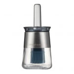 270 ml aliejaus dozatoriaus buteliukas su silikoniniu &scaron;epetėliu, alyvos kontrole &bdquo;Stay Healthy&ldquo; stiklo aliejaus talpykla