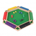 Stalo žaidimas &bdquo;Shut The Box&ldquo; su 12 kauliukų mokomasis strateginis žaidimas su kauliukais 2&ndash;6 žaidėjams Vaikams Suaugusiesiems &Scaron;eimos naktinis vakarėlis Interaktyvus medinis Uždarykite dėžutę žaislas žalia