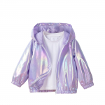 Vaiki&scaron;kas vėjo neperpučiamas striukė - užtrauktuku užsegama striukė nuo saulės su kapi&scaron;onu 100 smėlis