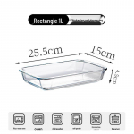 Heat-Resistant Fish-Shaped Glass Baking Dish for Microwave/Oven - Clear and Durable Household Pan