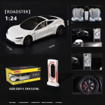 1:24 Lydinio Tesla Sportinio Automobilio Modelis Die-cast Metalinis Žaislinis Automobilis Kabrioletas Žaislas su Įkrovimo Stotele Berniuko Dovana Kolekcinis Namų Dekoravimo Kolekcijos Ornamentai balta