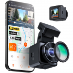 VANTRUE vaizdo registratorius, 4K UHD, 8 megapikseliai, Starvis 2, mažas vaizdo registratorius, patentuota PlatePix juoda