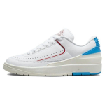 Air Jordan 2 Retro Low NC to Chi Moteri&scaron;ki sportbačiai Balti Ugnies Raudonumo Tamsiai Mėlyni DX4401-164 36.5