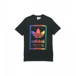 Adidas Originals Trefoil Vintažiniai Mar&scaron;kinėliai Su Gradiento Logotipu Vyri&scaron;ki Vir&scaron;utiniai Drabužiai Juodi ED6917 XS