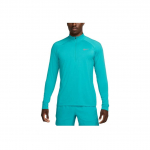 Nike Dri-Fit vientos spalvos logotipas pusiau užtraukiamas apykaklė ilgomis rankovėmis mar&scaron;kinėliai vyri&scaron;ki vir&scaron;utiniai drabužiai &scaron;viesiai mėlyni HV2180-345 L