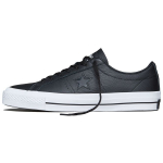 Converse One Star Oda Patvarūs Lengvi Žemi Skate Batai Unisex Sportbačiai Juodi Balti 153714C 35.5