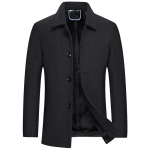 Striukės Verslo Atsitiktinės Vilnos Pamu&scaron;alas Vilnonės Rudens Žiemos Vyri&scaron;kos Vilnonės Striukės Slim Fit Storos &Scaron;iltos Trench Striukės Vyri&scaron;ki Vir&scaron;utiniai Drabužiai XS juoda