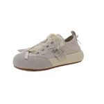 Madingi moteri&scaron;ki krep&scaron;iai batai rudens nauji apvalianosiai žemo profilio suvarstomi kvėpuojantys sportiniai laisvalaikio batai 40 smėlis