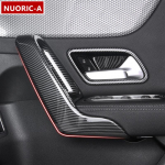 Anglies pluo&scaron;to spalvos durų rankenos rėmo apdaila Mercedes Benz W177 C118 CLA A klasės interjero porankio durų rankenos dangtelis Door Bowl Decals