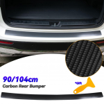 90/104cm 4D Anglies Pluo&scaron;to Automobilio Galinės Bagažinės Kra&scaron;to Bamperio Lipdukas Apsauginis Dangtelis Palangės Apsauga Nuo Įbrėžimų Lipdukų Juosta 104cm