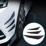 6 vnt Universalus guminis automobilio priekinis buferis lūpų apsauga galinis difuzorius, automatinis anglies pluo&scaron;to spoileris, skirstytuvo sparno apsauga long 6pcs