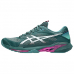 Asics Solution Speed FF 4 Patogus prigludimas At&scaron;okimas Žemi teniso bateliai Vyri&scaron;ki sportbačiai Žalias Sidabrinis 1041A532-300 41.5