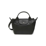 Longchamp Le Pliage Xtra 17 Mygtukas Užtrauktukas Odinis Koldūnas Peties Rankinė Mini Moteri&scaron;kos rankinės Juoda 1500987001 Basic Set (Bag+Dust Bag)