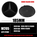 3D 185MM 205MM Priekinės grotelės Žvaigždės logotipas Emblema Ženklelis Automobilių aksesuarai Mercedes-Benz C/B/E klasei W206 W253 W213 GLC GLE V klasei