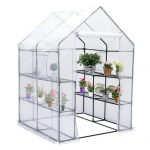 143x143x195CM Green House PE dangtis vandeniui atsparus pakaitinis dangtis su durų &scaron;ilumos izoliacija ir lietui atspariu &scaron;iltnamių permatomu dangčiu žalios spalvos reikmenys balta