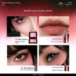 Little Ondine Limited Edition Dovanų Dėžutė 3D Plaukiojančio &Scaron;e&scaron;ėlio Skaistalų Paletė Lūpų Dažai Pie&scaron;tukas Blakstienų Tu&scaron;as skaistalai Lūpų Dažai Makiažo Rinkinys 002 juoda odine striuke spalva/alizarino tamsiai raudona spalva