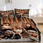 3 vnt. Taylor Swift patalynės komplektas: Puikiai tinka miegamajam ar svečių kambariui. Mink&scaron;tas ir patogus, be &scaron;erdies yy251010150 135x200cm