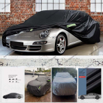 Atsparūs vandeniui automobilio uždangalai, tinkami Porsche 911 Carrera 4S/Turbo/Carrera, apsaugai nuo lietaus, sniego, UV spindulių ir vėjo silver black
