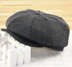 64cm Didelė galva Dydis Oversize Papildomas dydis Vyri&scaron;ka Klasikinė Herringbone Newsboy Gatsby skrybėlė Tvido Vintažinė Plok&scaron;čia Ivy Cabbie kepurė Dovanos Sombreros 56-58CM
