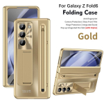 360 laipsnių pilnos apsaugos vyrių dėklas, skirtas Samsung Z Fold 8 Ultra 7 6 5 4 3 /Z TriFold, su lietimui jautriu ra&scaron;ikliu, sulankstomu dangteliu, grūdinto stiklo plėvele, stoveliu Opp Bag&For Samsung Galaxy z fold 6 auksas