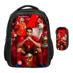Ronaldo Dvisluoksnė Kuprinė CR Futbolo Žvaigždė 2 Vnt Rinkinys Kuprinė, Futbolo Sporto Pie&scaron;tukinės Mokyklinės Kuprinės Mochila Rucksack