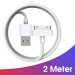 Fonken 30 kontaktų USB laidas, skirtas i-Phone 4S 4 3GS i-Pad 1 2 3 i-Pod įkroviklio laidas Greito įkrovimo duomenų sinchronizavimo adapterio laidas 2M