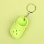 Mini &scaron;lepetės batų raktų pakabukas mielas 3D EVA paplūdimio skylutė Little Croc batų raktų pakabukas moteri&scaron;kas kuprinės pakabukas raktų pakabuko priedai žalia