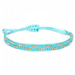 Boho Multicolored faceted Crystal Japan Miyuki Glass Seed Beads Woven Bracelet Women Men Boho Handmade Chic Fashion Jewelry Bracelet Style A red