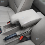 LHD automobilių priedai centrinio valdymo porankio dėžutės odinio dangtelio lipduko apdaila, skirta BMW 3 serijos E46 1998 - 2005 juodai pilka