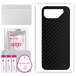 apgo Protective Skin Sticker for the back compatible with Asus ROG Phone 7, Wrap Film, Foil, Vinyl - Pattern Carbon Black