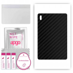 apgo Protective Skin Sticker for the back compatible with Samsung Galaxy Tab S7 FE WiFi, Wrap Film, Foil, Vinyl - Pattern Carbon Black