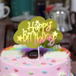 &bdquo;Pasidaryk pats&ldquo; desertas vaikams, tortų dangtelis su gimtadieniu &bdquo;Gillter Baby Shower&ldquo; lazerinis pyragas Vėliavos Vakarėlio dekoravimas Popierinis debesies pyrago papuo&scaron;imas Naujovė Pra&scaron;matnus sidabras