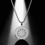 Nerūdijančio plieno Vikingo Saulės Ratuko Rune Kaklo pakabukas Moterims Vyrams Papuo&scaron;alai Slavų Amuletas Vyro gimtadienis