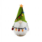 Kalėdų beveidžių gnomų dekoravimo lėlė Spalvinga &scaron;viesa juosta Žalia lėlė Kalėdų dekoracijų dekoracijos Rudolph Doll Pakabukas 1vnt balta