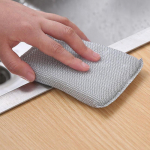 1/4/8/12/24 vnt. dvipusė vielinė indų plovimo kempinė, sutir&scaron;tinta sidabrinė viela, valymo skudurai. 1PCS sidabras