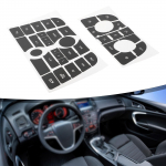 PVC juodas automobilio prietaisų skydelis CD radijo garso mygtukų lipdukų rinkinys, skirtas OPEL ASTRA J