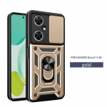 &bdquo;Hauwei Nova11i 4G Case Slide Camera Armor&ldquo; telefono dėklas, skirtas &bdquo;Huawei Nova 11i 11 i i11 4G MAO-LX9 6,8 automobilio laikiklio žiedo galinis dangtelis For NOVA 11i 4G rožinio aukso spalvos