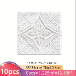 10/20 vnt. PASIDARYK PATS 3D Sienų plytelių lipdukas Putų lipnus Vandeniui atsparus Atsparus drėgmei virtuvei Vonios kambariui Koridoriui Svetainei 10pcs balta