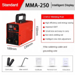 220V Mažas buitinis elektrinis suvirinimo aparatas MMA-250 Ne&scaron;iojamas mini pramoninis inverterinis suvirinimo aparatas Rankinis suvirinimo galios įrankis MMA-250 Standard